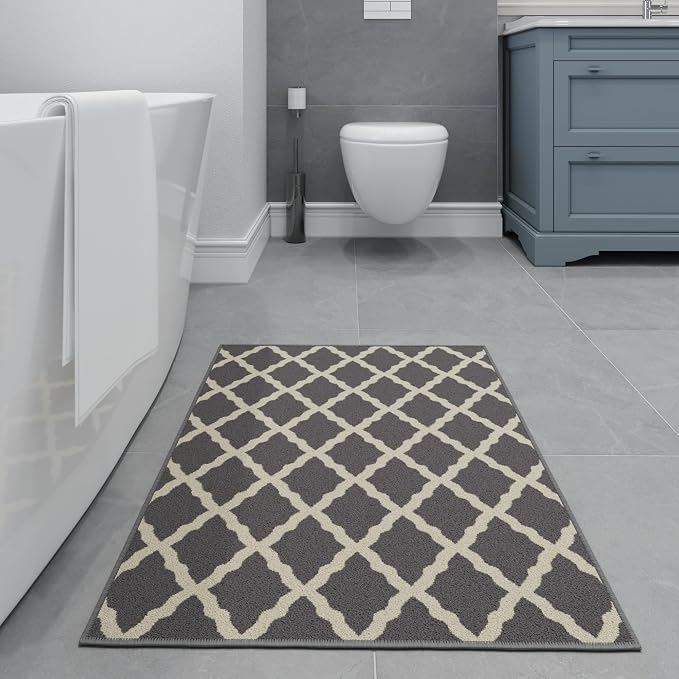 Ottomanson Rugs for Entryway 2'3" x 3' Non Slip Trellis Small Area Rugs Durable - Image 10