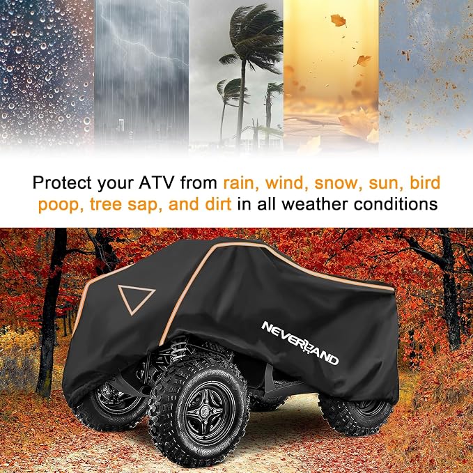 Neverland ATV Cover Waterproof Outdoor Heavy Duty ATV Covers Dustproof Anti-UV - Image 8