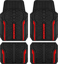 Skechers Car Floor Mats, Heavy Duty Rubber Car Mats Full Set, All Weather Floor by Skechers