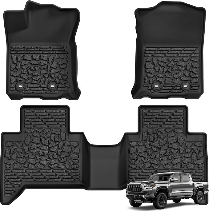 AUTOSAVER88 Floor Mats Fit for Toyota Tacoma Double Cab 2023-2018, Custom Fit by AUTOSAVER88