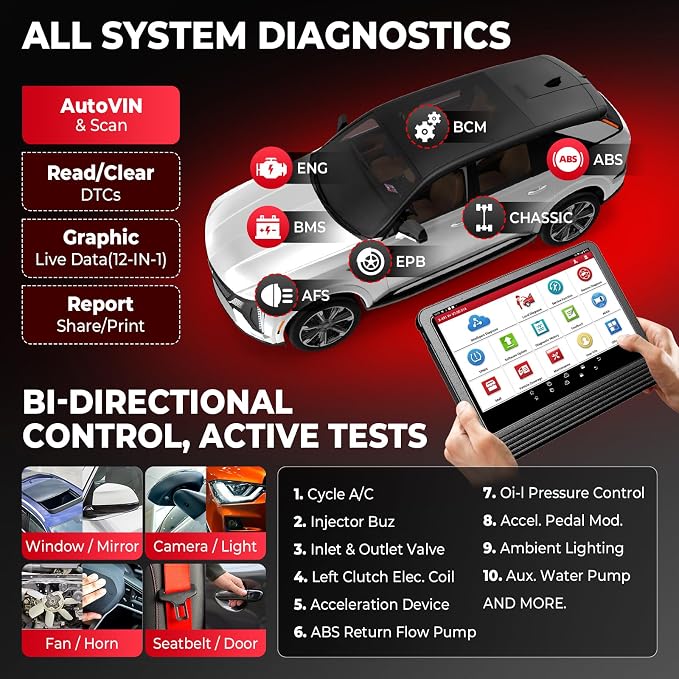 LAUNCH X431 PRO3 V+ 5.0, 2025 Upgrade Bluetooth Bi-Directional Scan Tool - Image 4