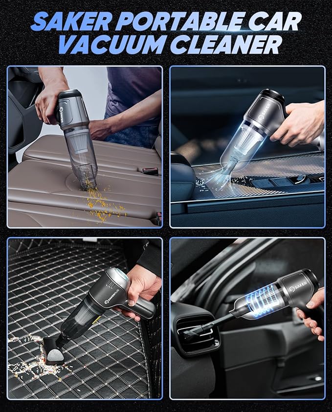 Saker Car Vacuum Portable Cordless 3 in 1 Handheld Car Vacuum 15000PA High Power - Image 3