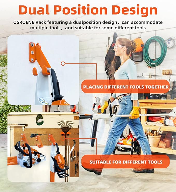 Chainsaw Hanger, 4 Pack Chainsaw Wall Mount, Heavy Duty Chainsaw Holder - Image 5