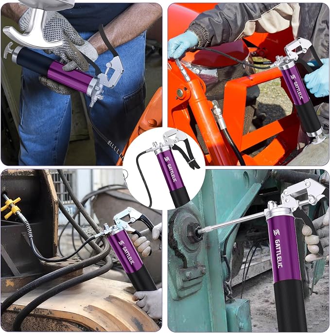 8000 PSI Heavy Duty Grease Gun Kit - 14oz - Image 5