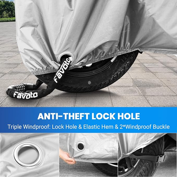 Favoto Motorcycle Cover Waterproof Outdoor - Image 2