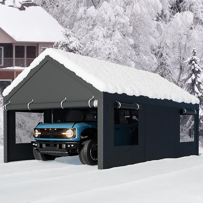 Walsunny Carport, 12x20 ft Heavy Duty Carport Canopy - Image 7