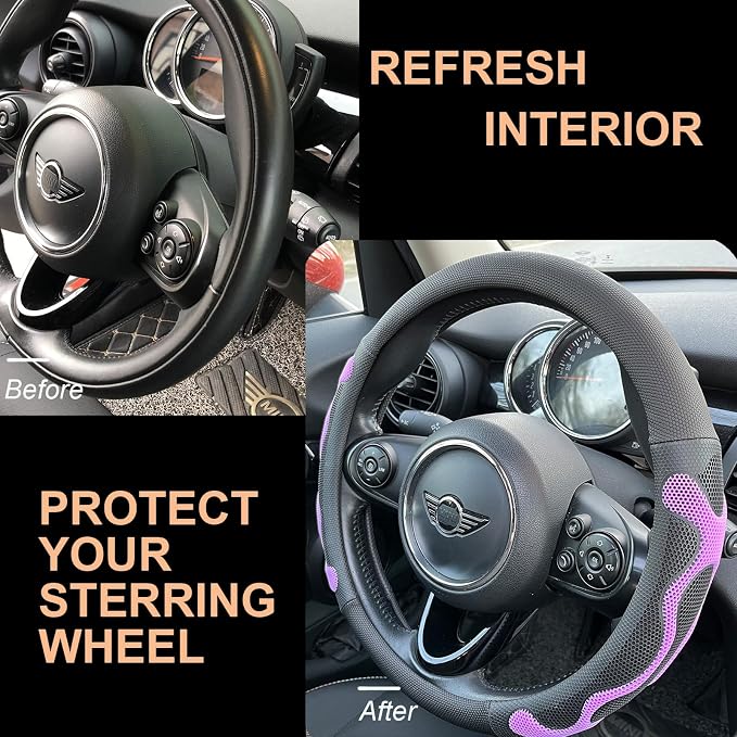 PINCTROT Large Size Comfy Grip Steering Wheel Cover, Anti-Slip Design, - Image 4