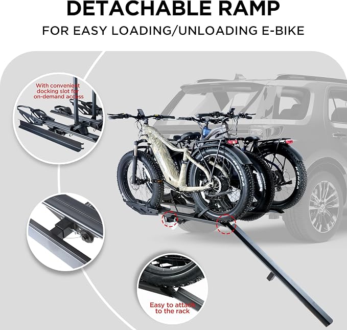 Rockland Foldable 3-Ebike Rack - Image 3