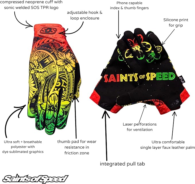 Saints of Speed Dirt Bike Gloves – Motocross, Mountain Bike, Motorcycle - Image 4