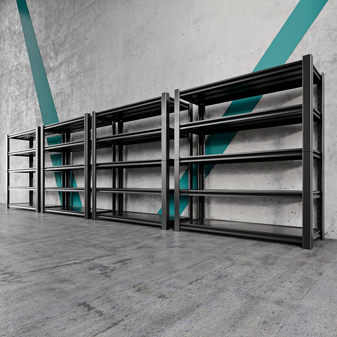 76" H x 60" W x 24" D 5-Tier Heavy Duty Garage Shelving Unit, 3000 LBS Capacity by Nexvrtau