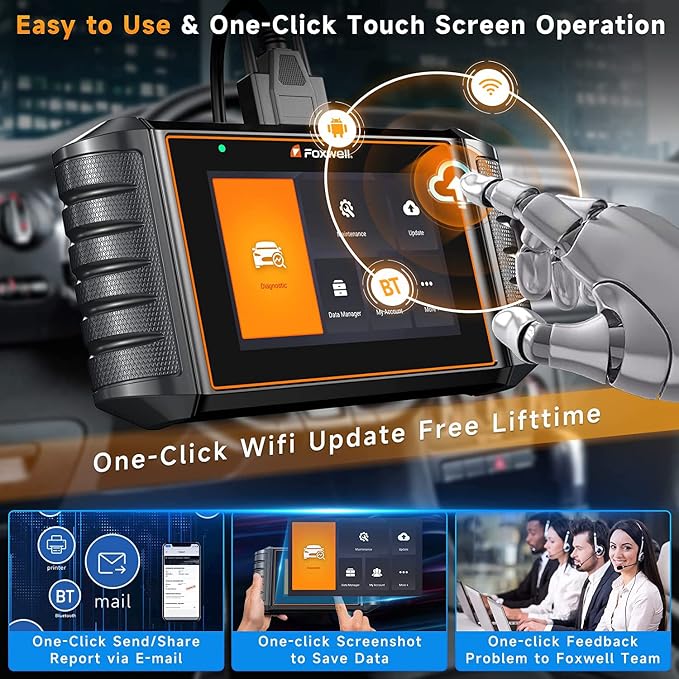 2025 FOXWELL NT716 OBD2 Scanner Bidirectional Control 9+ Resets Scan Tool ABS - Image 7