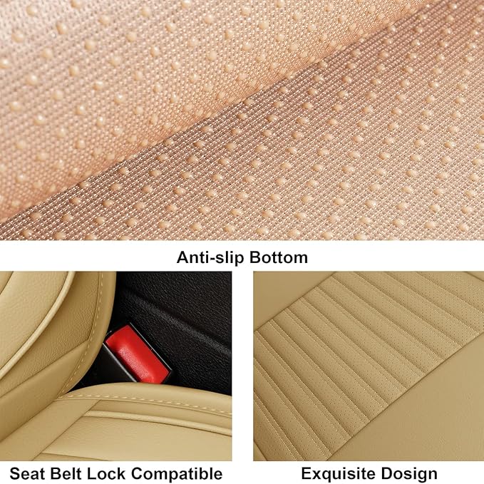 LINGVIDO Car Seat Covers, Breathable and Waterproof Faux Leather Automotive - Image 6