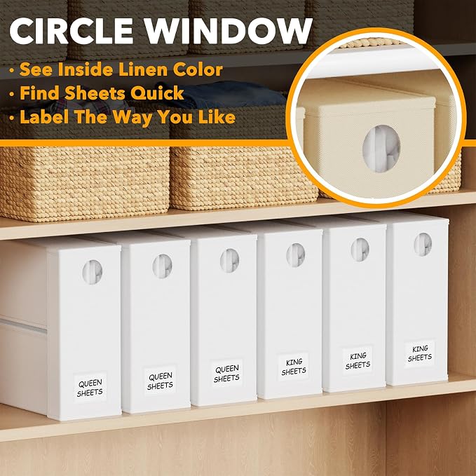 SpaceAid 6 Pack Bed Sheet Organizers and Storage, Foldable Sheet Organizer - Image 4