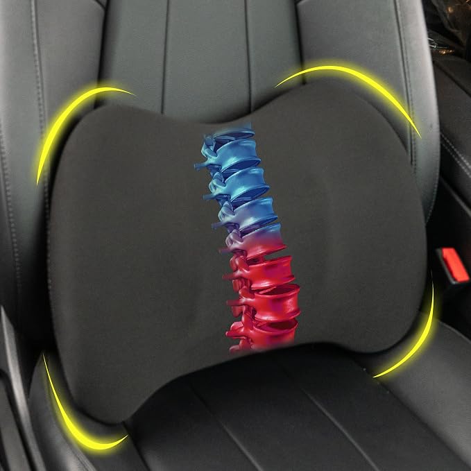 Memory Foam Lumbar Support Pillow Relieves Lower Back Pain by LoftyAim