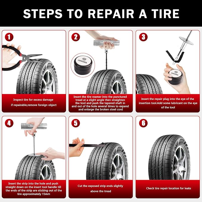 SUNSOUL Portable Tire Repair Kit - Image 6