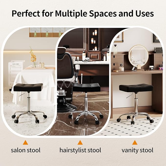 Ergonomic Rolling Shop Stool Salon Stool - Image 6