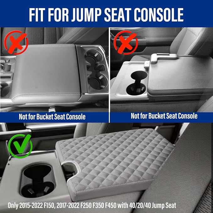 Center Console Armrest Cover for Ford F150 2015-2022, F250 F350 F450 F550 - Image 2