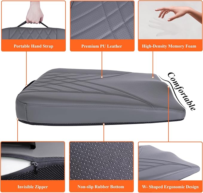 kingphenix Premium Car Seat Cushion, Memory Foam Driver Seat Cushion to Improve - Image 7