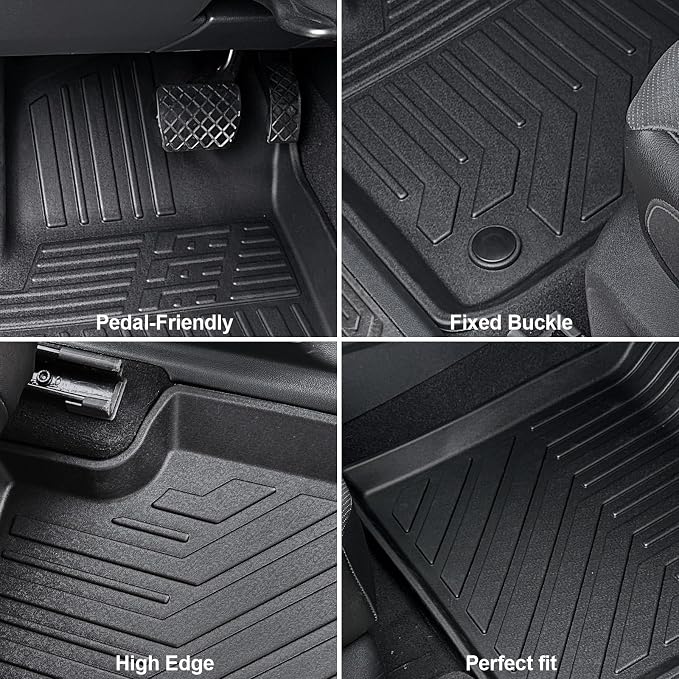Floor Mats for 2018-2024 2025 Volkswagen VW Atlas 7 Seats, All Weather TPE - Image 4