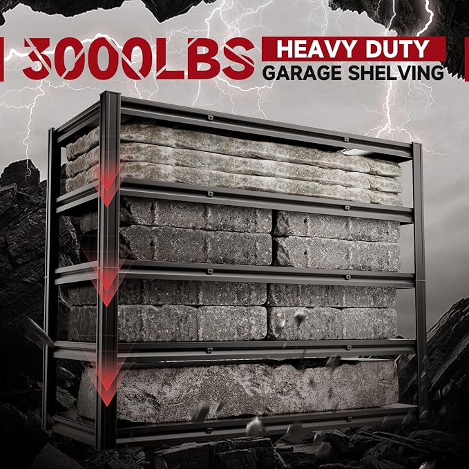 5-Tier 60" W x 24" D x 72" H Garage Shelving 3000LBS Storage Shelves Heavy Duty - Image 6