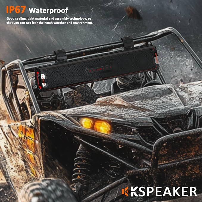 UTV Sound Bar ATV Sound Bar Golf Cart Soundbar UTV Speakers ATV Speaker - Image 2