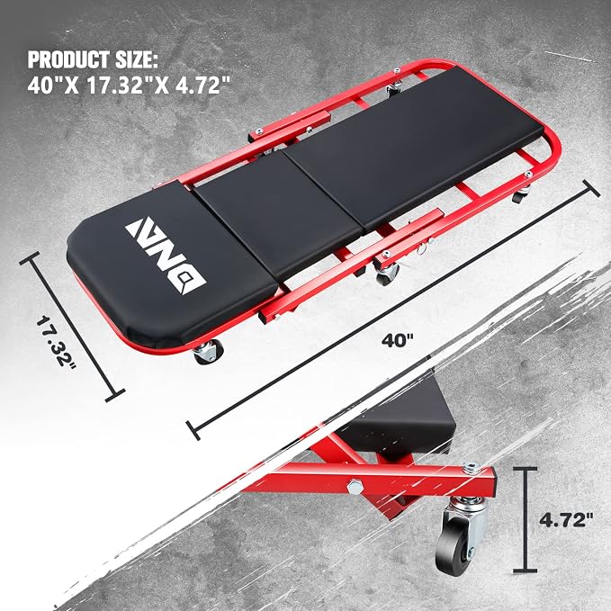 ‎DNA MOTORING TOOLS-00186 40 Inches 2 IN 1 Rolling Folding Car Creeper/Seat - Image 5