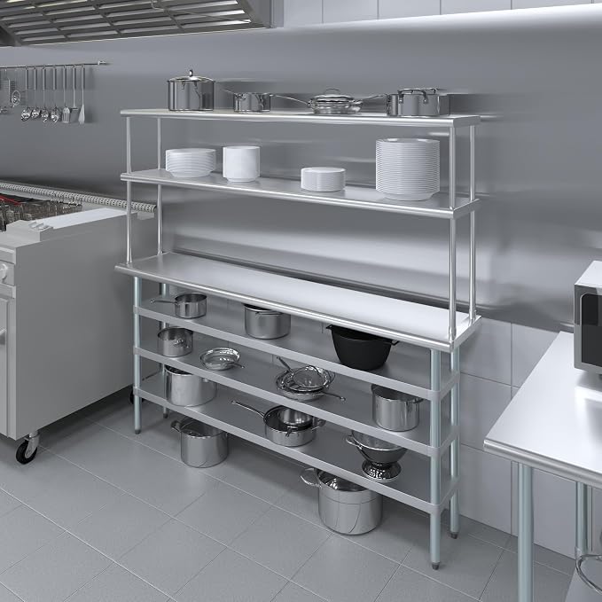 Amgood 14" x 72" Stainless Steel Work Table - Image 4