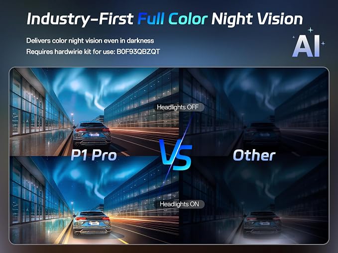 Pelsee P1 Pro Dash Cam Front and Rear, STARVIS 2 Sensor, 4K Dual Dash Camera - Image 5