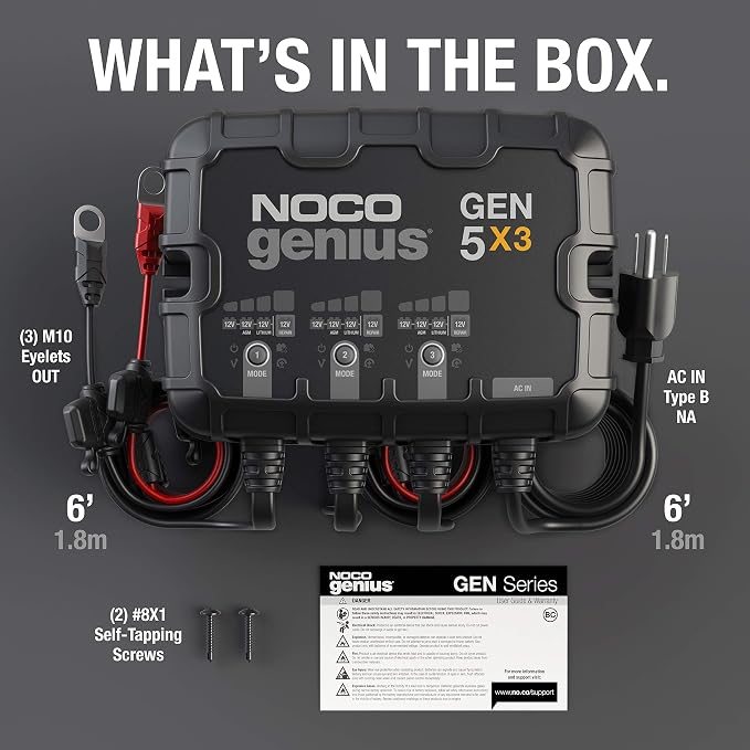 NOCO Genius GEN5X3: 3-Bank, 15A Onboard Battery Charger - Image 7