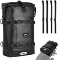 Motorcycle Tail Bag, 30L Waterproof Saddle Bag, 2 Size and 3 Color Options by GURBLOFY