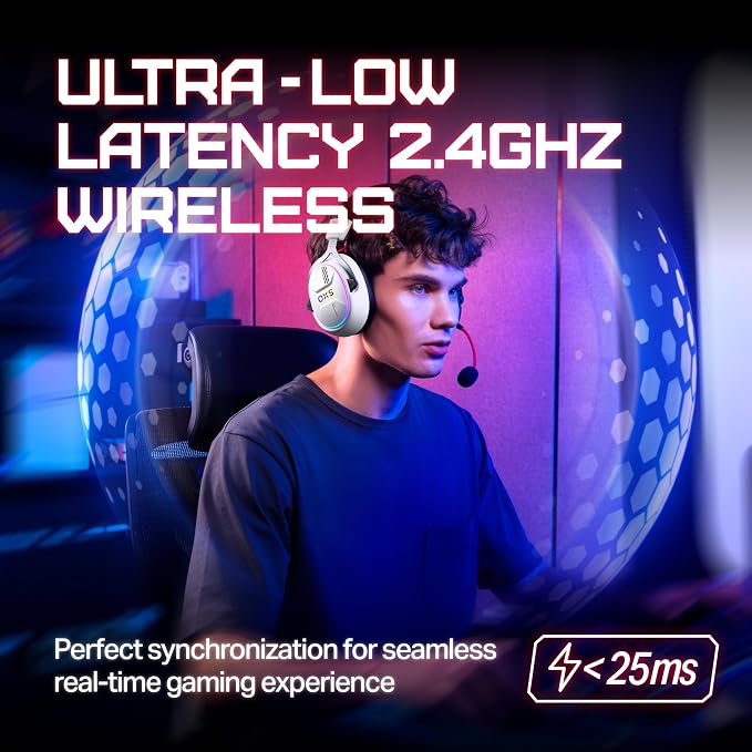 OXS Storm G2 Wireless Gaming Headsets, 7.1 Virtual Surround Sound, 3 EQ Modes - Image 3