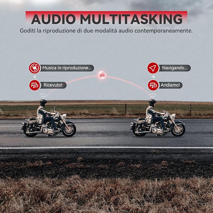 X10 10 Riders Group Mesh Motorcycle Intercom, 3000m Motorcycle Bluetooth - Image 3