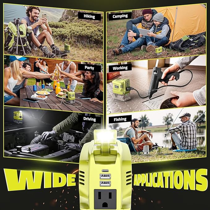 Power Inverter Compatible with Ryobi 18V Battery, DC 18V to AC 110V~120V Power - Image 7