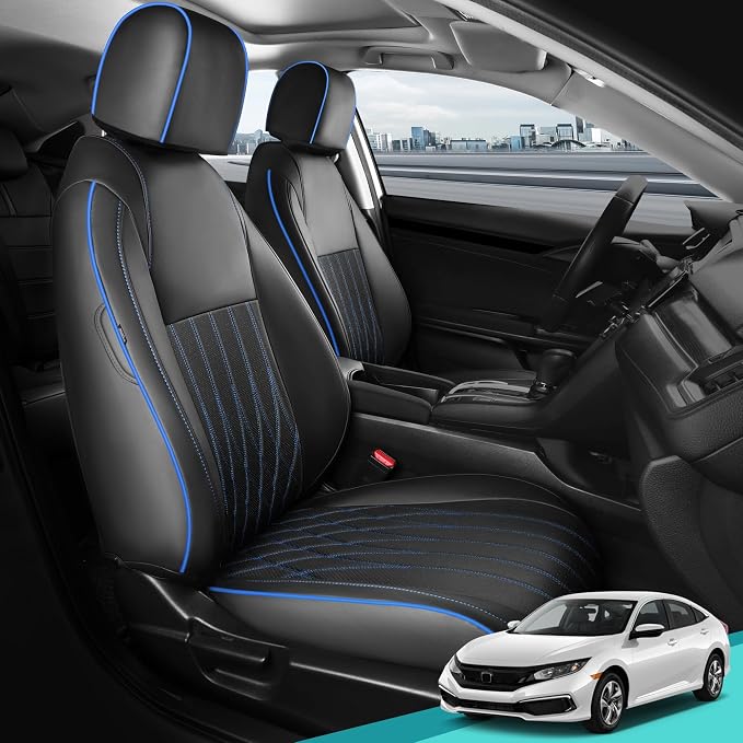 Seat Covers for Honda Civic Sedan 4DR Sedan LX 2022 2023 2024 2025.Faux Leather - Image 3