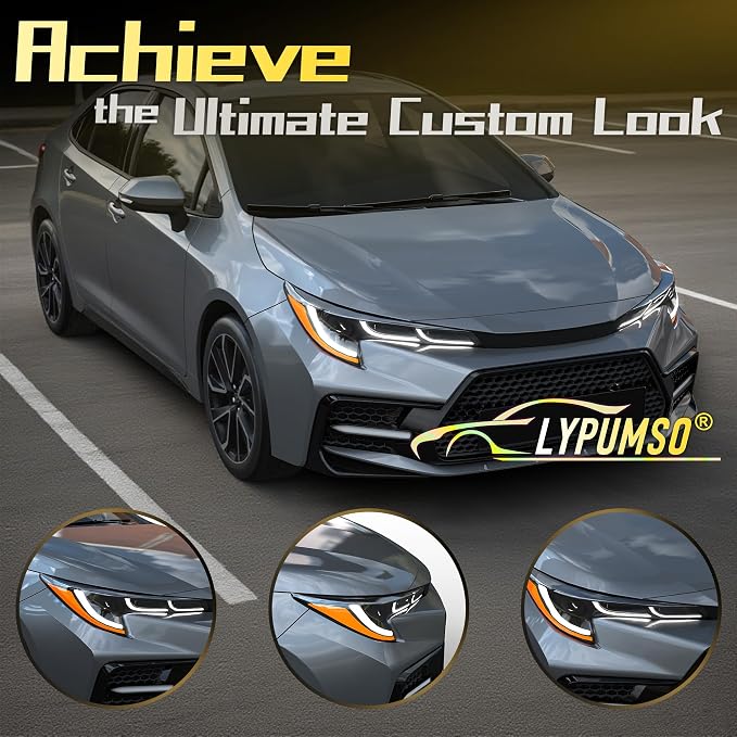 Lypumso 16 x 60 Inches Deep Black Headlight Taillight Car Tint Vinyl Film - Image 2