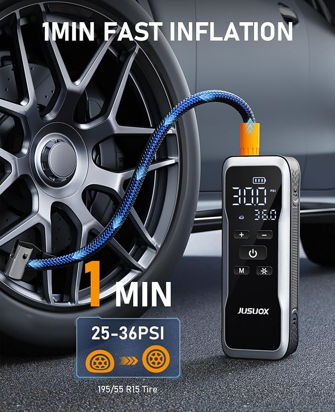 Tire Inflator Portable Air Compressor, Air Pump - Image 2