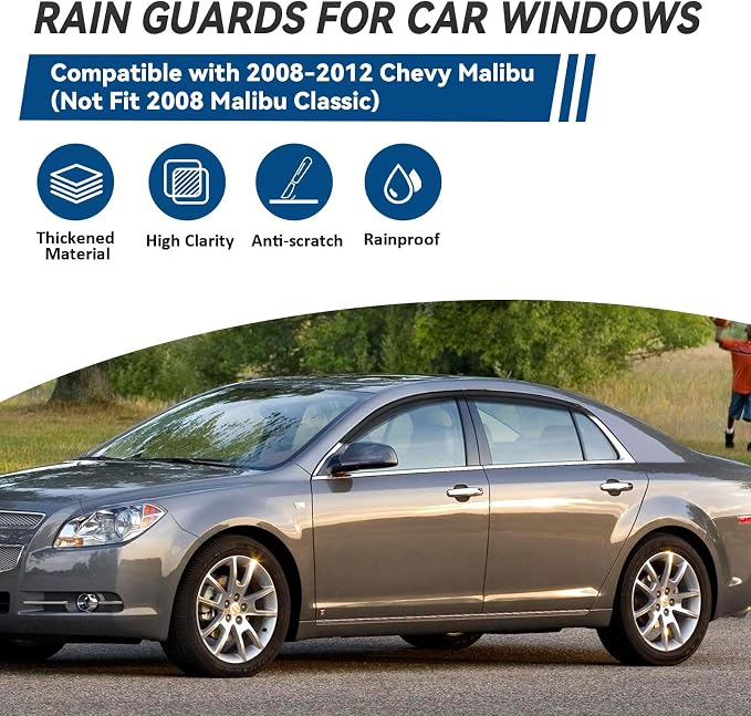 Window Visors Sun/Rain Guard Compatible - Image 2