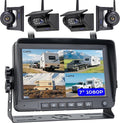 1080P 7" Magnetic Wireless RV Backup Camera System, 2 Rear Cameras + 2 Side by WOOCARTY