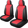 CAROMOP Luxury Faux Leather&Fabric Car Seat Covers 2 Front Seats by CAROMOP