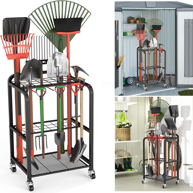 Trieez Garden Tool Organizer for Garage, Yard Tool Organizer by Trieez