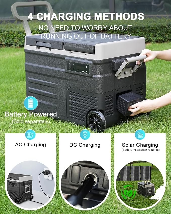 ELECAENTA 12 Volt Refrigerator, 43qt Dual Zone Car Fridge, Portable Freezer - Image 3