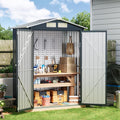 Breezz 5x3FT Vertical Outdoor Steel Storage Shed, Lockable Doors, Compact Metal by BreezZ