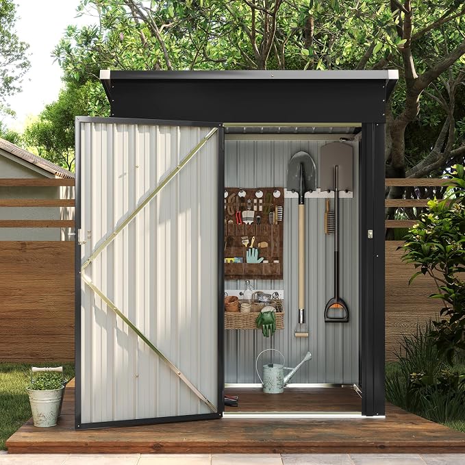 Aoxun 5x3FT Outdoor Shed Metal Storage Shed - Image 2