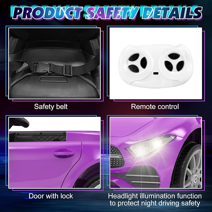 12V Kids Ride On Car with 2.4G Remote Control, Battery Powered Electric Car - Image 3