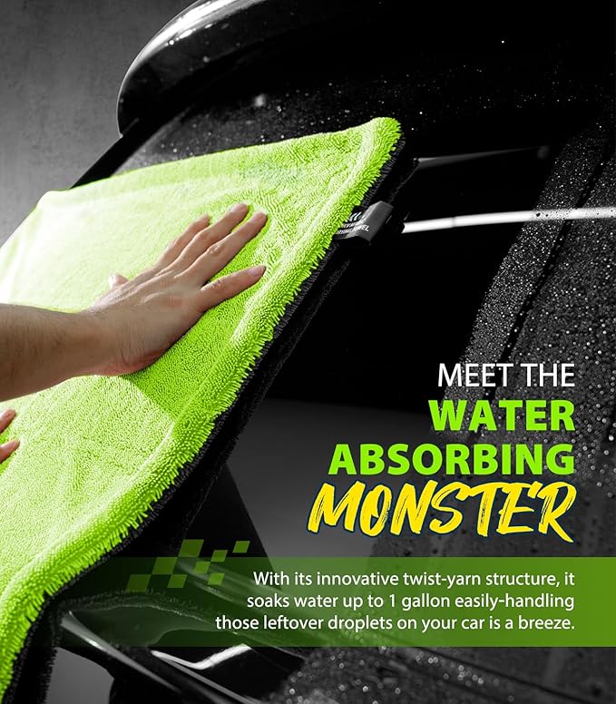 KKV Full-Sized SUV Drying Towel, 48”x24” Dual Sided Microfiber Car Cleaning - Image 3