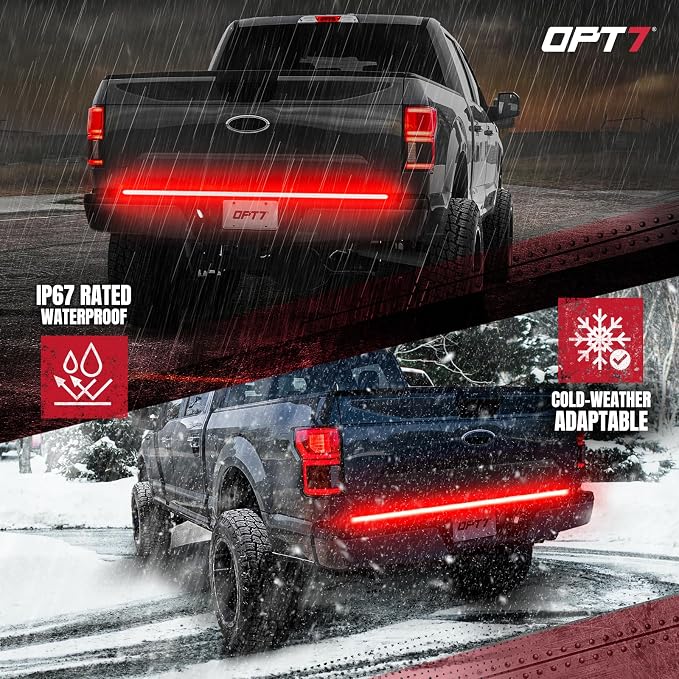 OPT7 60" Redline Triple Row LED Tailgate Light Bar w/Sequential RED Turn Signal - Image 3