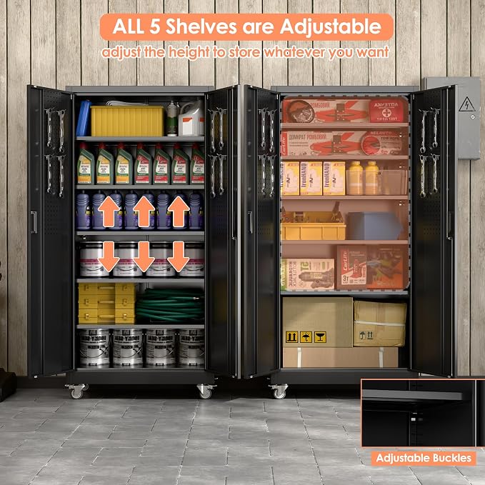 71" H×32" W×16" D Garage Storage Cabinet - Image 4