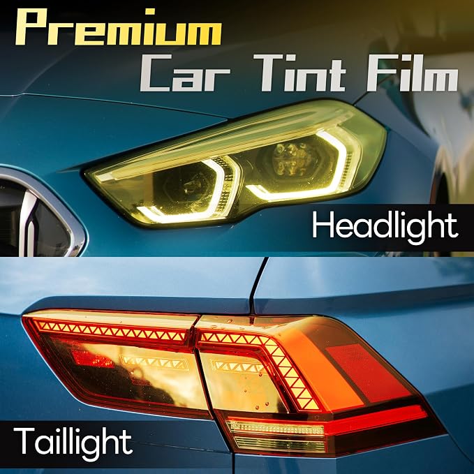 Lypumso 16 x 60 Inches Headlight Taillight Car Tint Vinyl Film, Self Adhesive - Image 3
