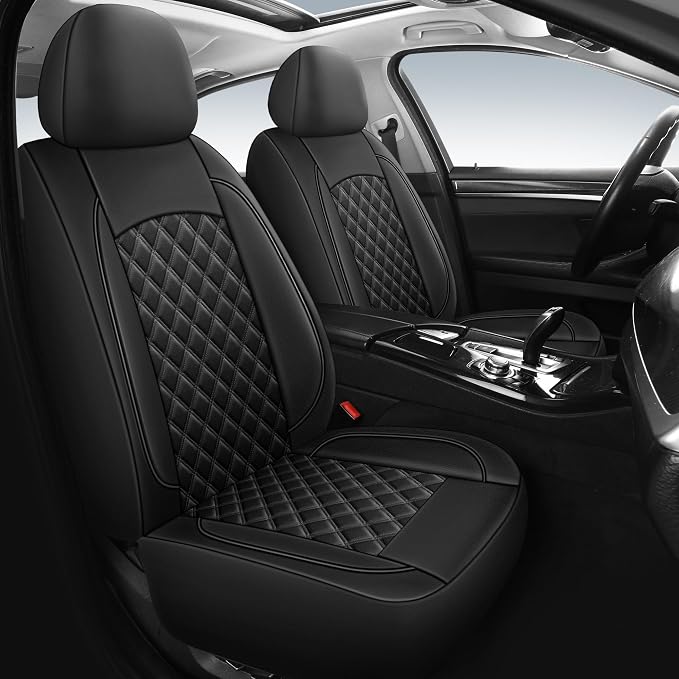 Leather Car Seat Covers, Breathable and Waterproof Napa Leather Automotive Seat - Image 2
