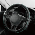 PIC AUTO Steering Wheel Cover, Mint Piping Leather, Sports Carbon Fiber and by PICAUTO